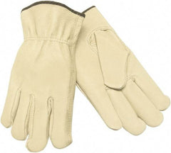 MCR Safety - Size M General Protection Work Gloves - For Work & Driver, Uncoated, Beige, Paired - Industrial Tool & Supply
