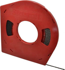 Starrett - 1/4" x 100' x 0.025" Carbon Steel Band Saw Blade Coil Stock - 4 TPI, Toothed Edge, Hook Form, Raker Set, Flexible Back, Positive Angle, Constant Pitch, Contour Cutting - Industrial Tool & Supply