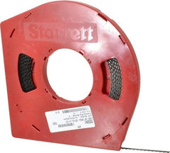 Starrett - 1/4" x 100' x 0.025" Carbon Steel Band Saw Blade Coil Stock - 4 TPI, Toothed Edge, Skip Form, Raker Set, Flexible Back, No Rake Angle, Constant Pitch, Contour Cutting - Industrial Tool & Supply