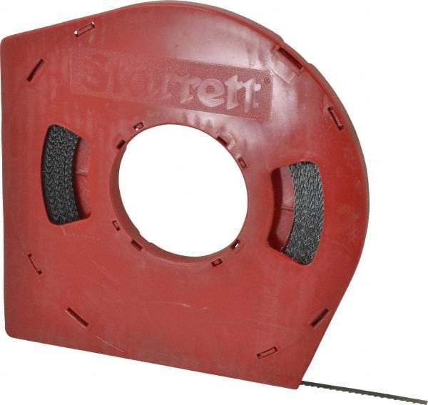 Starrett - 1/4" x 100' x 0.025" Carbon Steel Band Saw Blade Coil Stock - 6 TPI, Toothed Edge, Skip Form, Raker Set, Flexible Back, No Rake Angle, Constant Pitch, Contour Cutting - Industrial Tool & Supply