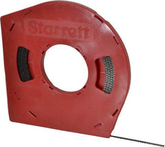 Starrett - 1/4" x 100' x 0.025" Carbon Steel Band Saw Blade Coil Stock - 6 TPI, Toothed Edge, Hook Form, Raker Set, Flexible Back, Positive Angle, Constant Pitch, Contour Cutting - Industrial Tool & Supply