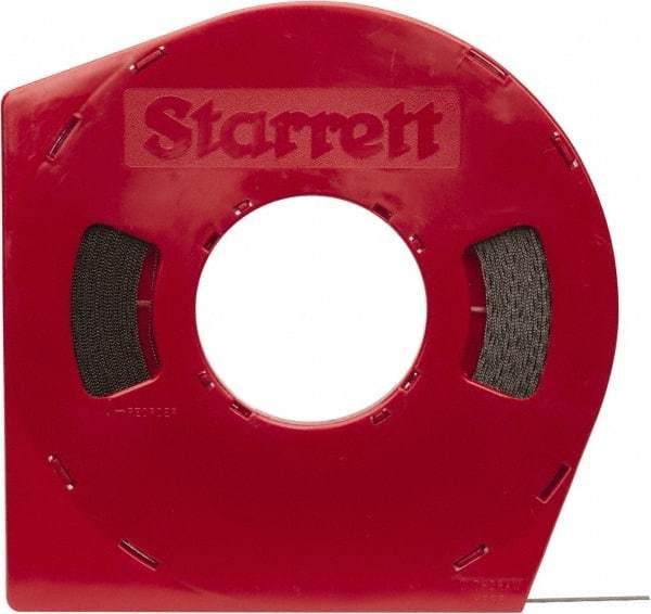 Starrett - 1/4" x 100' x 0.025" Carbon Steel Band Saw Blade Coil Stock - 18 TPI, Toothed Edge, Straight Form, Wavy Set, Flexible Back, No Rake Angle, Constant Pitch, Contour Cutting - Industrial Tool & Supply