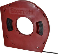 Starrett - 3/8" x 100' x 0.025" Carbon Steel Band Saw Blade Coil Stock - 6 TPI, Toothed Edge, Straight Form, Raker Set, Flexible Back, No Rake Angle, Constant Pitch, Contour Cutting - Industrial Tool & Supply