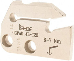 Iscar - Left Hand Cut, 5mm Insert Width, Cutoff & Grooving Support Blade for Indexables - 22mm Max Depth of Cut, 5.2mm Head Projection - Industrial Tool & Supply