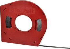 Starrett - 1/2" x 100' x 0.025" Carbon Steel Band Saw Blade Coil Stock - 10 TPI, Toothed Edge, Straight Form, Raker Set, Flexible Back, No Rake Angle, Constant Pitch, Contour Cutting - Industrial Tool & Supply