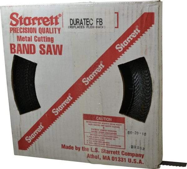 Starrett - 3/4" x 100' x 0.032" Carbon Steel Band Saw Blade Coil Stock - 4 TPI, Toothed Edge, Hook Form, Raker Set, Flexible Back, Positive Angle, Constant Pitch, Contour Cutting - Industrial Tool & Supply