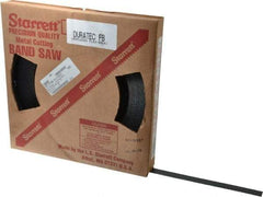 Starrett - 3/4" x 100' x 0.032" Carbon Steel Band Saw Blade Coil Stock - 10 TPI, Toothed Edge, Straight Form, Raker Set, Flexible Back, No Rake Angle, Constant Pitch, Contour Cutting - Industrial Tool & Supply