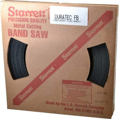Starrett - 1" x 100' x 0.035" Carbon Steel Band Saw Blade Coil Stock - 8 TPI, Toothed Edge, Straight Form, Raker Set, Flexible Back, No Rake Angle, Constant Pitch, Contour Cutting - Industrial Tool & Supply