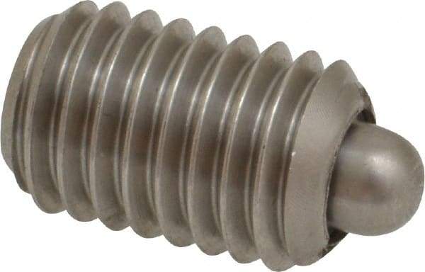 Gibraltar - 1/2-13, 3/4" Thread Length, 0.151" Plunger Projection, Stainless Steel Threaded Spring Plunger - 1/4" Max Plunger Diam, 0.75" Plunger Length, 5 Lb Init End Force, 28.5 Lb Final End Force - Industrial Tool & Supply