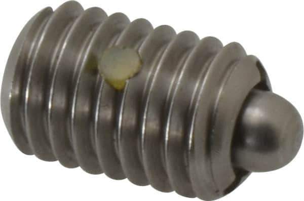 Gibraltar - 1/2-13, 3/4" Thread Length, 0.151" Plunger Projection, Stainless Steel Threaded Spring Plunger - 1/4" Max Plunger Diam, 0.75" Plunger Length, 1.75 Lb Init End Force, 5.5 Lb Final End Force - Industrial Tool & Supply