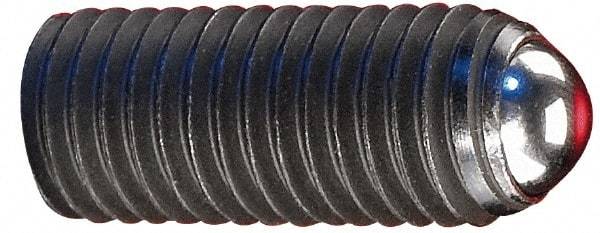 Gibraltar - 1" OAL, 3/8-16, Steel, Headless Rolling Ball End Clamping Screw - 0.275" Ball Diam - Industrial Tool & Supply