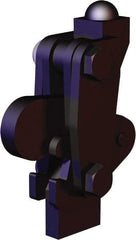 De-Sta-Co - 450 Lb Holding Capacity, Vertical Handle, Manual Hold Down Toggle Clamp - 200° Bar Opening, Weldable Base, Oxide Finish, Forged Alloy Steel - Industrial Tool & Supply