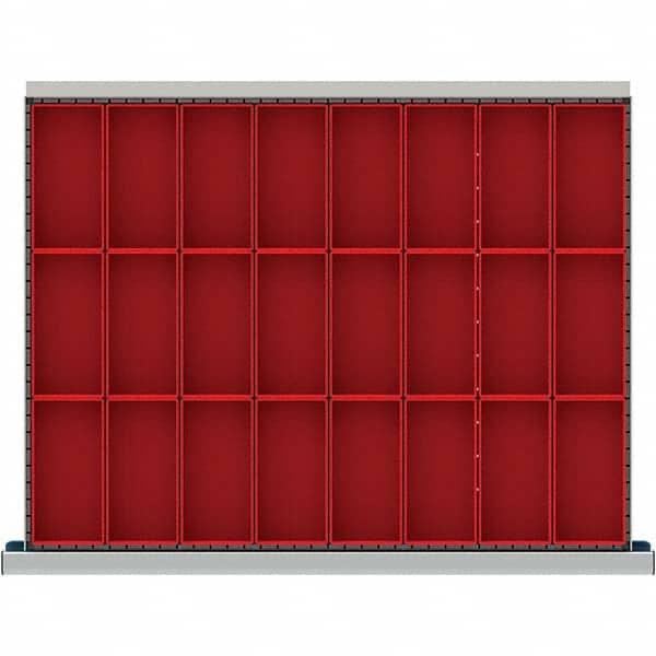 LISTA - 24-Compartment Drawer Divider Layout for 3.15" High Drawers - Industrial Tool & Supply