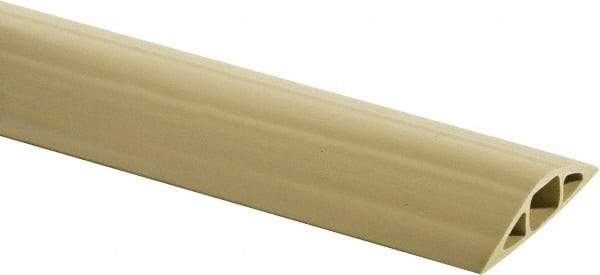 Hubbell Wiring Device-Kellems - 1 Channel, 25 Ft Long, 1/2" Max Compatible Cable Diam, Beige PVC On Floor Cable Cover - 3" Overall Width x 3/4" Overall Height, 3/4" Channel Width x 1/2" Channel Height - Industrial Tool & Supply