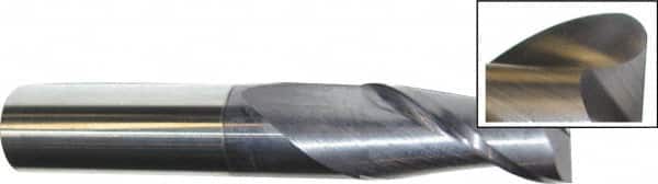 Corner Radius End Mill: 3/16″ Dia, 5/8″ LOC, 0.015″ Radius, 2 Flutes, Solid Carbide 2″ OAL, 3/16″ Shank Dia, 40 ° Helix, AlTiN Coated, Corner Radius End, Centercutting