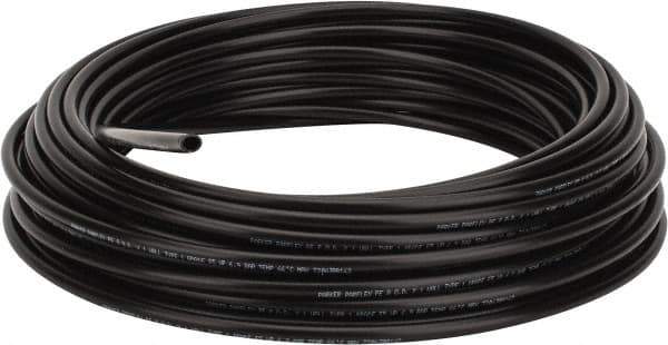Parker - 8mm OD, 100' Long, Polyethylene Tube - Black, -80 to 150°F - Industrial Tool & Supply