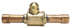 Apollo - 7/8" Pipe, Full Port, Brass UL Listed Ball Valve - Inline - Two Way Flow, Tube O.D. x Tube O.D. Ends, Cap Handle, 500 WOG - Industrial Tool & Supply