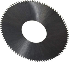 Made in USA - 1-3/4" Diam x 0.006" Blade Thickness x 5/8" Arbor Hole Diam, 90 Tooth Slitting and Slotting Saw - Arbor Connection, Right Hand, Uncoated, High Speed Steel, Concave Ground, Contains Keyway - Industrial Tool & Supply