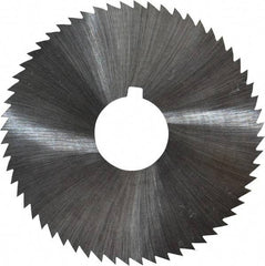 Made in USA - 2-1/4" Diam x 0.012" Blade Thickness x 5/8" Arbor Hole Diam, 60 Tooth Slitting and Slotting Saw - Arbor Connection, Right Hand, Uncoated, High Speed Steel, Concave Ground, Contains Keyway - Industrial Tool & Supply