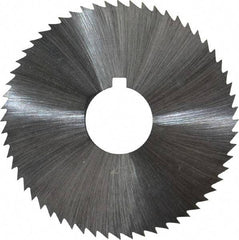 Made in USA - 2-1/4" Diam x 0.023" Blade Thickness x 5/8" Arbor Hole Diam, 60 Tooth Slitting and Slotting Saw - Arbor Connection, Right Hand, Uncoated, High Speed Steel, Concave Ground, Contains Keyway - Industrial Tool & Supply