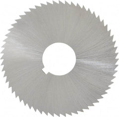 Made in USA - 2-1/4" Diam x 0.051" Blade Thickness x 5/8" Arbor Hole Diam, 60 Tooth Slitting and Slotting Saw - Arbor Connection, Right Hand, Uncoated, High Speed Steel, Concave Ground, Contains Keyway - Industrial Tool & Supply