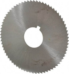 Made in USA - 2-3/4" Diam x 0.02" Blade Thickness x 3/4" Arbor Hole Diam, 72 Tooth Slitting and Slotting Saw - Arbor Connection, Right Hand, Uncoated, High Speed Steel, Concave Ground, Contains Keyway - Industrial Tool & Supply