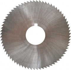 Made in USA - 2-3/4" Diam x 0.028" Blade Thickness x 3/4" Arbor Hole Diam, 72 Tooth Slitting and Slotting Saw - Arbor Connection, Right Hand, Uncoated, High Speed Steel, Concave Ground, Contains Keyway - Industrial Tool & Supply