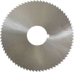 Made in USA - 2-3/4" Diam x 0.036" Blade Thickness x 3/4" Arbor Hole Diam, 72 Tooth Slitting and Slotting Saw - Arbor Connection, Right Hand, Uncoated, High Speed Steel, Concave Ground, Contains Keyway - Industrial Tool & Supply