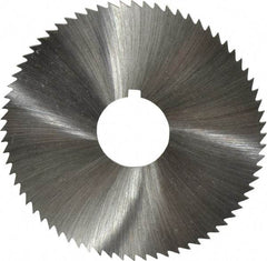Made in USA - 2-3/4" Diam x 0.04" Blade Thickness x 3/4" Arbor Hole Diam, 72 Tooth Slitting and Slotting Saw - Arbor Connection, Right Hand, Uncoated, High Speed Steel, Concave Ground, Contains Keyway - Industrial Tool & Supply