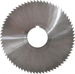 Made in USA - 2-3/4" Diam x 0.051" Blade Thickness x 3/4" Arbor Hole Diam, 72 Tooth Slitting and Slotting Saw - Arbor Connection, Right Hand, Uncoated, High Speed Steel, Concave Ground, Contains Keyway - Industrial Tool & Supply