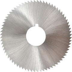 Made in USA - 2-3/4" Diam x 0.072" Blade Thickness x 3/4" Arbor Hole Diam, 72 Tooth Slitting and Slotting Saw - Arbor Connection, Right Hand, Uncoated, High Speed Steel, Concave Ground, Contains Keyway - Industrial Tool & Supply