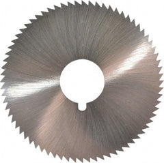Made in USA - 2-3/4" Diam x 0.091" Blade Thickness x 3/4" Arbor Hole Diam, 72 Tooth Slitting and Slotting Saw - Arbor Connection, Right Hand, Uncoated, High Speed Steel, Concave Ground, Contains Keyway - Industrial Tool & Supply
