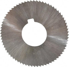 Made in USA - 2-3/4" Diam x 0.012" Blade Thickness x 1" Arbor Hole Diam, 72 Tooth Slitting and Slotting Saw - Arbor Connection, Right Hand, Uncoated, High Speed Steel, Concave Ground, Contains Keyway - Industrial Tool & Supply