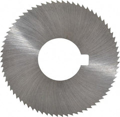 Made in USA - 2-3/4" Diam x 0.016" Blade Thickness x 1" Arbor Hole Diam, 72 Tooth Slitting and Slotting Saw - Arbor Connection, Right Hand, Uncoated, High Speed Steel, Concave Ground, Contains Keyway - Industrial Tool & Supply