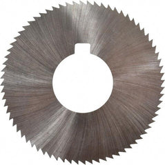 Made in USA - 2-3/4" Diam x 0.02" Blade Thickness x 1" Arbor Hole Diam, 72 Tooth Slitting and Slotting Saw - Arbor Connection, Right Hand, Uncoated, High Speed Steel, Concave Ground, Contains Keyway - Industrial Tool & Supply