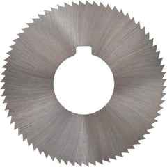 Made in USA - 2-3/4" Diam x 0.032" Blade Thickness x 1" Arbor Hole Diam, 72 Tooth Slitting and Slotting Saw - Arbor Connection, Right Hand, Uncoated, High Speed Steel, Concave Ground, Contains Keyway - Industrial Tool & Supply