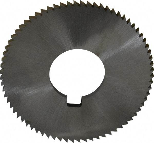 Made in USA - 2-3/4" Diam x 0.144" Blade Thickness x 1" Arbor Hole Diam, 72 Tooth Slitting and Slotting Saw - Arbor Connection, Right Hand, Uncoated, High Speed Steel, Concave Ground, Contains Keyway - Industrial Tool & Supply