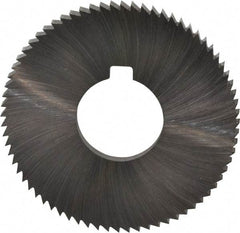 Made in USA - 2-3/4" Diam x 0.182" Blade Thickness x 1" Arbor Hole Diam, 72 Tooth Slitting and Slotting Saw - Arbor Connection, Right Hand, Uncoated, High Speed Steel, Concave Ground, Contains Keyway - Industrial Tool & Supply