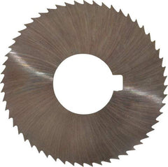 Made in USA - 2-3/4" Diam x 0.045" Blade Thickness x 1" Arbor Hole Diam, 56 Tooth Slitting and Slotting Saw - Arbor Connection, Right Hand, Uncoated, High Speed Steel, Concave Ground, Contains Keyway - Industrial Tool & Supply