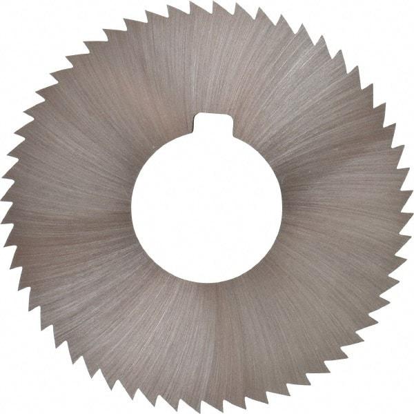 Made in USA - 2-3/4" Diam x 0.064" Blade Thickness x 1" Arbor Hole Diam, 56 Tooth Slitting and Slotting Saw - Arbor Connection, Right Hand, Uncoated, High Speed Steel, Concave Ground, Contains Keyway - Industrial Tool & Supply