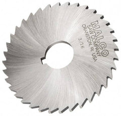 Made in USA - 6" Diam x 3/16" Blade Thickness x 1" Arbor Hole Diam, 42 Tooth Slitting and Slotting Saw - Arbor Connection, Right Hand, Uncoated, High Speed Steel, Concave Ground, Contains Keyway - Industrial Tool & Supply