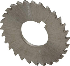 Made in USA - 1-1/4" Diam x 1/16" Blade Thickness x 1/2" Arbor Hole Diam, 28 Tooth Slitting and Slotting Saw - Arbor Connection, Right Hand, Uncoated, High Speed Steel, Concave Ground, Contains Keyway - Industrial Tool & Supply