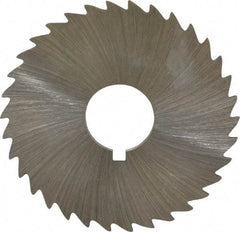 Made in USA - 1-3/4" Diam x 1/32" Blade Thickness x 1/2" Arbor Hole Diam, 34 Tooth Slitting and Slotting Saw - Arbor Connection, Right Hand, Uncoated, High Speed Steel, Concave Ground, Contains Keyway - Industrial Tool & Supply