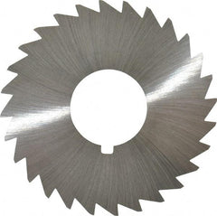 Made in USA - 2-1/2" Diam x 1/32" Blade Thickness x 7/8" Arbor Hole Diam, 28 Tooth Slitting and Slotting Saw - Arbor Connection, Right Hand, Uncoated, High Speed Steel, Concave Ground, Contains Keyway - Industrial Tool & Supply