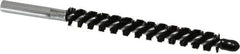 Schaefer Brush - 4" Brush Length, 7/16" Diam, Nylon Single Stem, Single Spiral Condenser Tube Brush - 6-1/4" Long, Nylon, 12-24 Female Connection - Industrial Tool & Supply
