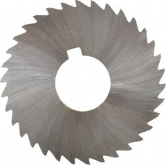 Made in USA - 3" Diam x 3/64" Blade Thickness x 1" Arbor Hole Diam, 34 Tooth Slitting and Slotting Saw - Arbor Connection, Right Hand, Uncoated, High Speed Steel, Concave Ground, Contains Keyway - Industrial Tool & Supply