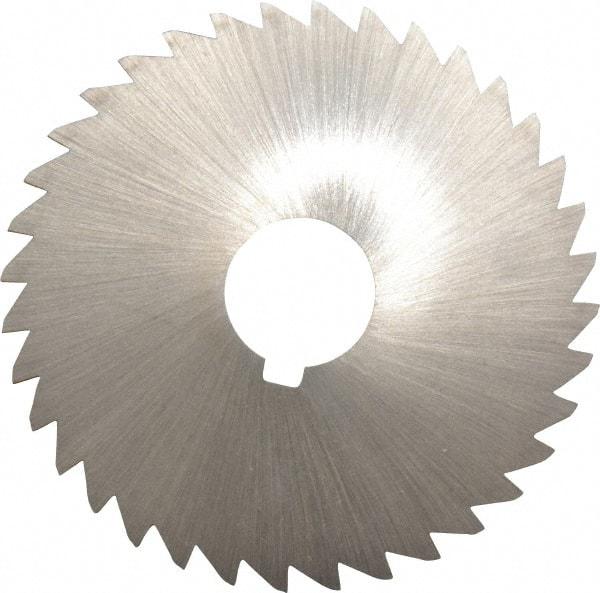 Made in USA - 4" Diam x 1/16" Blade Thickness x 1" Arbor Hole Diam, 36 Tooth Slitting and Slotting Saw - Arbor Connection, Right Hand, Uncoated, High Speed Steel, Concave Ground, Contains Keyway - Industrial Tool & Supply