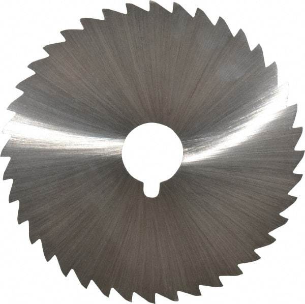Made in USA - 5" Diam x 1/16" Blade Thickness x 1" Arbor Hole Diam, 40 Tooth Slitting and Slotting Saw - Arbor Connection, Right Hand, Uncoated, High Speed Steel, Concave Ground, Contains Keyway - Industrial Tool & Supply