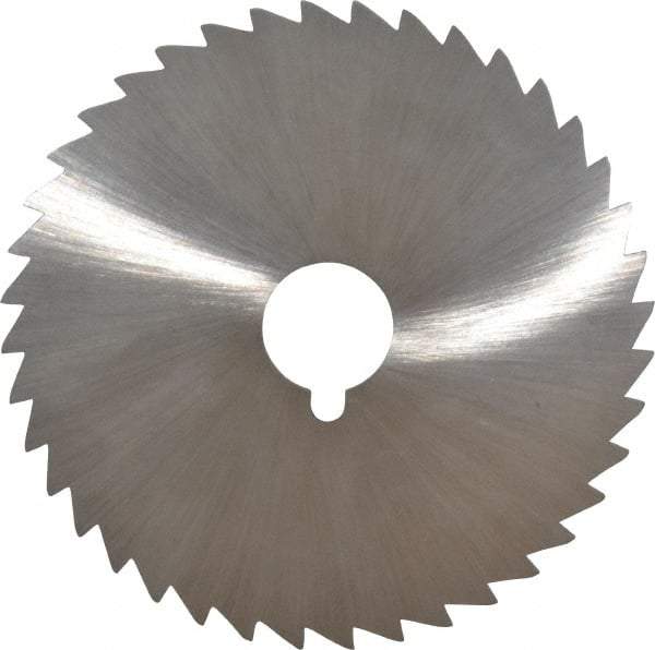 Made in USA - 5" Diam x 3/32" Blade Thickness x 1" Arbor Hole Diam, 40 Tooth Slitting and Slotting Saw - Arbor Connection, Right Hand, Uncoated, High Speed Steel, Concave Ground, Contains Keyway - Industrial Tool & Supply