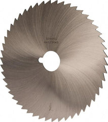 Made in USA - 6" Diam x 1/16" Blade Thickness x 1" Arbor Hole Diam, 50 Tooth Slitting and Slotting Saw - Arbor Connection, Right Hand, Uncoated, High Speed Steel, Concave Ground, Contains Keyway - Industrial Tool & Supply